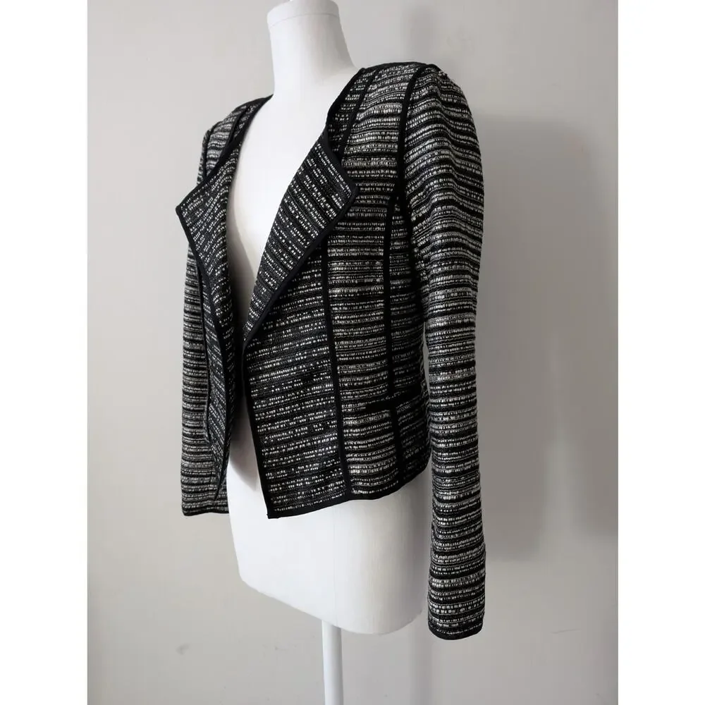 Milly Open Front Wool Blend Tweed Jacket - Picture 5 of 14